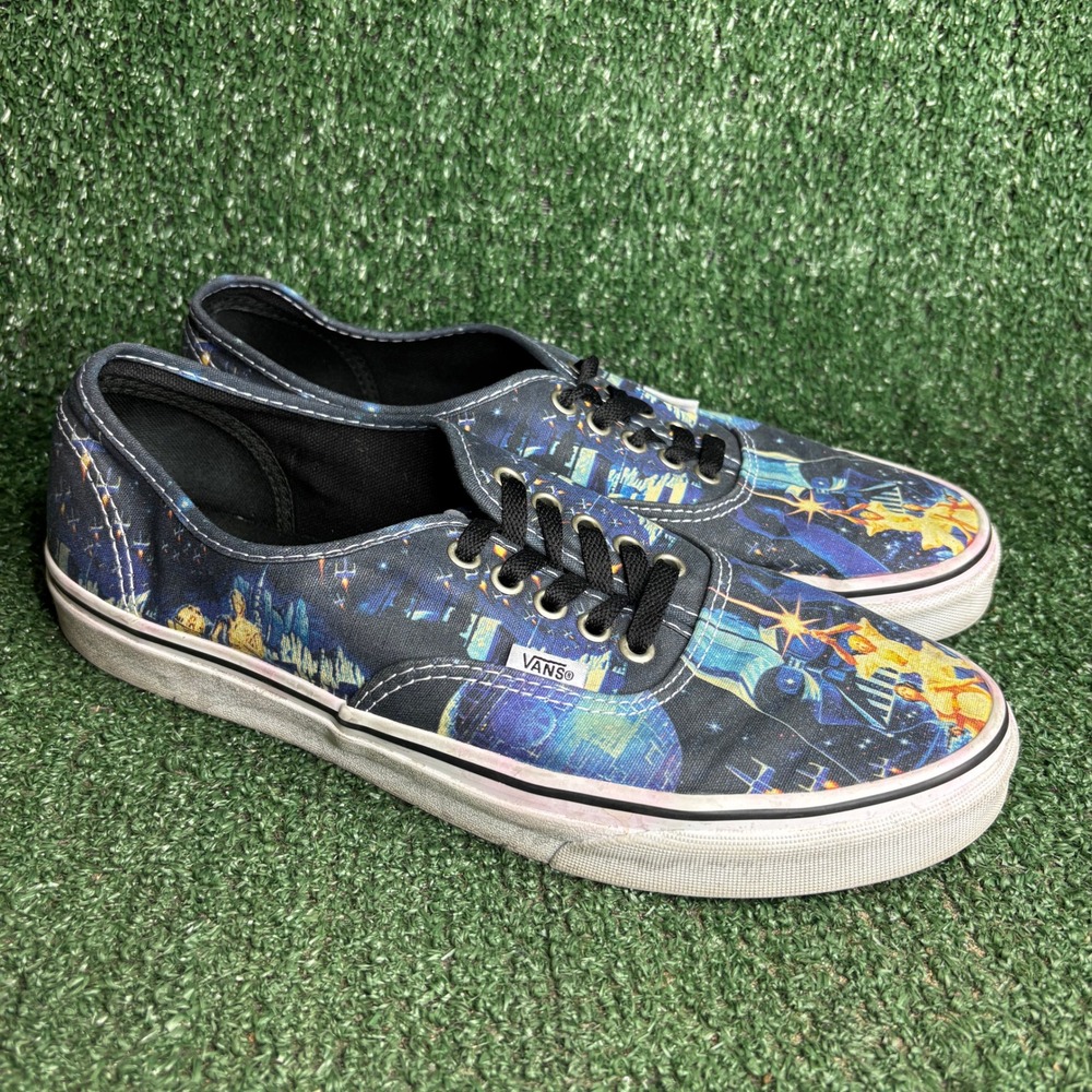 Vans Authentic Star Wars A New Hope Poster Print Canvas Sneakers Blue Mens 10.5 - Picture 2 of 9
